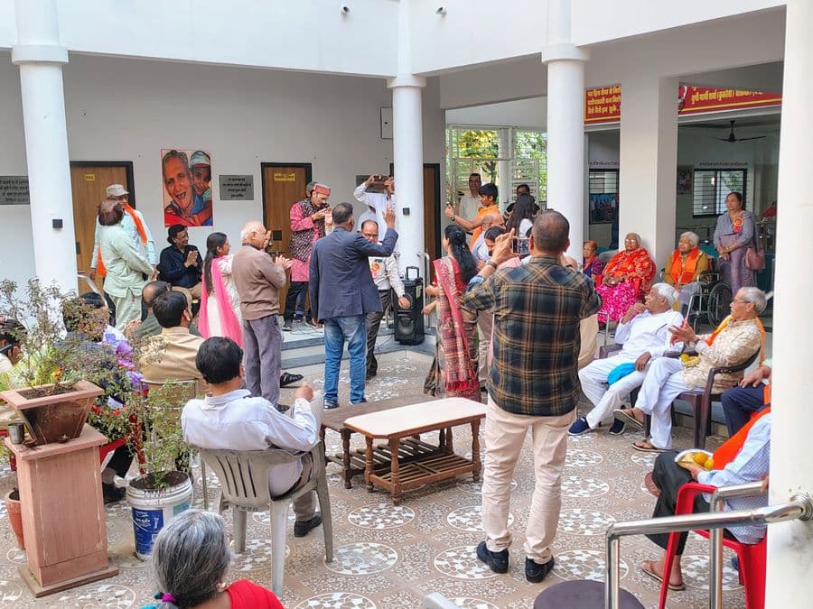 Seva at Viradha Ashram, our elder-care home
